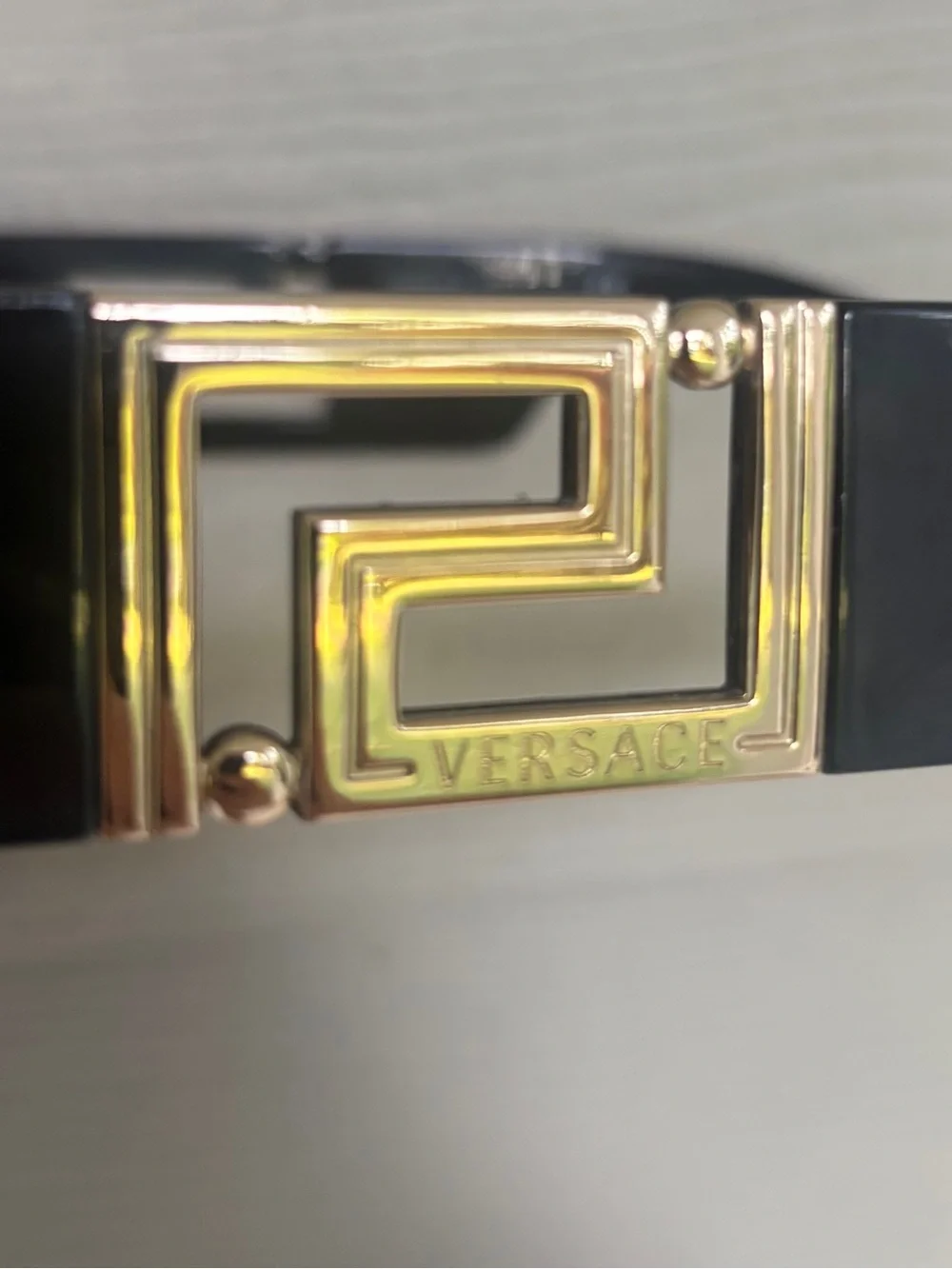 Versace Acetate/Recycled Nylon Black Gold Sunglasses